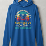 Pickleball Sport-Tek Performance Hood, If You're Looking For A Soft Serve Go Get Ice Cream, Lightweight Hoodie thumbnail 3
