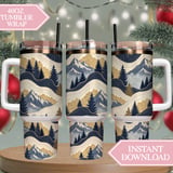 Digital Art, Digital Pattern, Forest Pattern, Mountain Pattern, Digital Paper, Digital Download, Digital Bundle, Tree Pattern, Mountain Art thumbnail 10