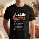 Boat Life Halloween Definition Nautical Boater Lake Ocean Anchor Pumpkin Graphic Crewneck Sweatshirts thumbnail 12