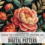 Floral Tumbler Digital Image, Colorful Flowers Digital Papers, Watercolor Flower Backgrounds, Printable Tumbler Png thumbnail 13