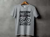 Freedom Is Riding a Bicycle | Electric Mountain Bike T-Shirt thumbnail 3