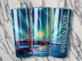 Golden Gate Bridge 20oz Tumbler Wrap, San Francisco Full Wrap, Northern Lights, Seamless Tumbler Design, California Skyline thumbnail 2