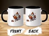 Halloween Mug, Cute Ghost, Squirrel, Pumpkin, Fall Decor, Autumn Leaves, Spooky Season, Bicycle Ride, Cozy Gift, Holiday Coffee Cup thumbnail 6