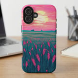 Pink Sunset Wheat Field MagSafe® Phone Case thumbnail 6