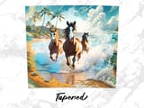 Horses Tumbler Wrap, Beach Tumbler Design, 20oz Skinny Tumbler, Seamless Tumbler Wrap, Animal Tumbler, Ocean Tumbler Design thumbnail 5