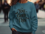 You Goth This T-Shirt, Spooky Bat Halloween Sweatshirt, Gothic Empowerment Quote Top, Funny Pun Creepy Cute, Dark Aesthetic Gift thumbnail 7