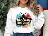 Cancer fighting t-shirt, Victory Looks Like Me tee, cancer survivor gift, motivational top, cancer awareness shirt, colorful graphic TShirt thumbnail 4