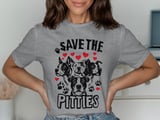 Save The Pitties Tee | Pit Bull Rescue Shirt | Pittie Lover Gift | Rescue Dog Apparel thumbnail 5