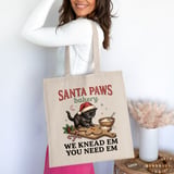 Santa Paws Bakery Christmas Cat Print, Funny Black Cat Making Biscuits Holiday Graphic, Retro Baker Kitten Winter Art Decor Gift thumbnail 18