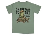 On The Way Frog & Tortoise Humor T-Shirt thumbnail 5