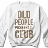 Pickleball Gildan Crewneck Sweatshirt, Old People Pickleball Club, Court Warm Up Cozy Athletic Pullover thumbnail 2