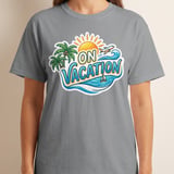 On Vacation Shirt, Summer Travel Tee, Beach Trip Outfit, Holiday Mode T-Shirt, Palm Tree Ocean Plane Graphic, Cruise Ready Top, Travel Lover thumbnail 8
