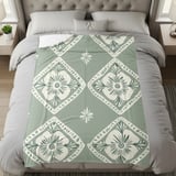 Floral Throw Blanket and Pillow: Decorative, Soft, Cozy Home Decor  thumbnail 11
