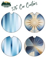 40oz Tumbler Wrap, Blue Gradient Sublimation Design, Seamless Tapered Distressed, Digital Download thumbnail 7