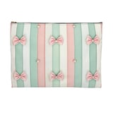 Coquette Bow Pastel Striped Backpack, Cute Pink Bows Spiral Notebook, Romantic Aesthetic Accessory Pouch, Kawaii Girl Gift thumbnail 12