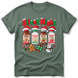 Silent Night Nurse Christmas Tee thumbnail 9