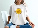 Pickleball Comfort Colors Shirt, pickleball Sunflower Floral Watercolor Print, Vintage Graphic Tee thumbnail 2