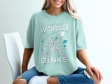 Pickleball Comfort Colors Shirt, Out of This World Dinks, Retro Astronaut Graphic Tee, Fun Court Apparel Gift thumbnail 12