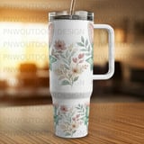 Bunny 40oz Tumbler Wrap, Digital Easter Design, Seamless Distressed Tapered, Rabbit Tumbler Sublimation, Cute Animal Design Digital thumbnail 2