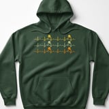 Pickleball Gildan Fleece Hoodie, Pickleball Heartbeat Paddle EKG Pulse Line Graphic, Court Pullover Sweatshirt thumbnail 5