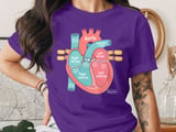 Anatomical Heart T-Shirt: Cardiac Nurse, Practitioner, Nursing Student Design thumbnail 3