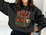 Merry Bookmas Club Christmas Graphic, Cozy Bookish Holiday Art, Book Lover Christmas Gift, Reader Winter Design, Retro Book Club Merch thumbnail 12