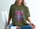Adorable Libra Axolotl Graphic T-Shirt thumbnail 2
