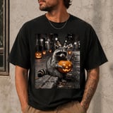 Cool Pumpkin Raccoon T-Shirt thumbnail 2
