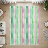 Striped Throw Blanket and Pillow: Watercolor Wash, Soft Cozy Gifts for Home  thumbnail 12