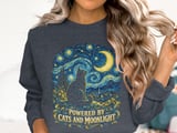 Powered By Cats And Moonlight Tee or Sweatshirt thumbnail 16