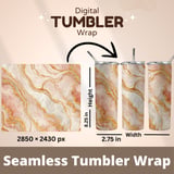 20 oz Skinny Tumbler Wrap, Rose Gold Marble Sublimation Design, Straight Tapered Wrap png, Digital Download, Tumbler Design thumbnail 5