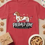 Piebald Love Dachshund Mom Tee thumbnail 4