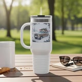 Grand Wagoneer Tumbler, Christmas Tree, Waggy Car, Holiday Gift, SUV, Retro, Winter Scene, Cars at Petralla Shop thumbnail 2
