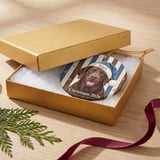Chocolate Lab Ornament, Custom Dog Christmas Ornament 2026, Labrador Retriever Holiday Gift for Dog Mom, Rustic Pet Christmas Tree Decor thumbnail 4
