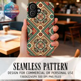 Boho Folk Geometric Digital Art thumbnail 1