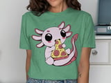 Kawaii Axolotl Pizza Lover T-Shirt thumbnail 8