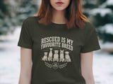 Rescued Is My Favorite Breed T-Shirt, Dog Lover Gift, Adopt Don't Shop Tee, Dog Mom Shirt, Animal Rescue Apparel, Pet Parent thumbnail 4