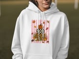 Trendy Fall Pumpkin Stack Sweatshirt, Distressed Leopard Print Checkerboard Hoodie, Cute Autumn T-Shirt Gift thumbnail 11