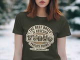 Rescue Dog T-Shirt, The Best Breed Is Rescued Adopt Don't Shop Dog Lover Vintage Pet Rescue Animal Advocate Humane Society Gift Tee thumbnail 5