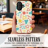 Digital Pattern Bundle, Abstract Shapes, Geometric Design, Colorful Pattern, Digital Paper Pack, Seamless Pattern, Scrapbook Paper thumbnail 6