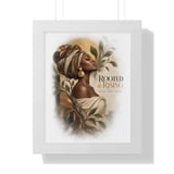 Black Woman Art Framed Poster, Rooted and Rising African Wall Art Print, Boho Melanin Wall Decor, Afrocentric Heritage Botanical Poster thumbnail 5