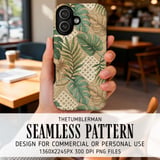 Woven Monstera Tropical Digital Design Size Bundle Png thumbnail 6
