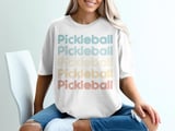 Pickleball Comfort Colors Shirt, Retro Multi Line Pickleball, Vintage Graphic Tee thumbnail 2
