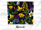 Vintage Dark Floral Tumbler Wrap Digital File, 20oz Skinny Sublimation Design, Seamless Botanical PNG for Garden Lover Gift thumbnail 14