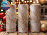 20 oz Tumbler Wrap, Rose Gold Marble Sublimation Design, Skinny Tumbler, Straight and Tapered, Digital Download, Tumbler Design thumbnail 2