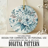 Watercolor Floral Tumbler Digital Paper, Flowers Backgrounds, Junk Journal Pages, Printable PNG, Scrapbooking Paper thumbnail 3