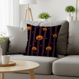 Halloween Jack O'Lantern Woven Blanket, Spooky Cute Pink Stripe Velveteen Blanket, Y2K Aesthetic Throw Pillow Decor Gift thumbnail 19