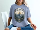 Faith Over Fear Mountain Cross T-Shirt, Christian Religious Tee, Walk By Faith Hiking Nature Shirt, Inspirational Gift thumbnail 7