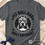 Pit Bull Dad Built Different Tee | Pit Bull Dad Shirt | Pittie Dad Gift | Dog Dad Apparel thumbnail 12