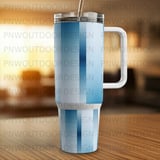 40oz Tumbler Wrap, Blue Gradient Sublimation Design, Seamless Tapered Distressed, Digital Download thumbnail 4